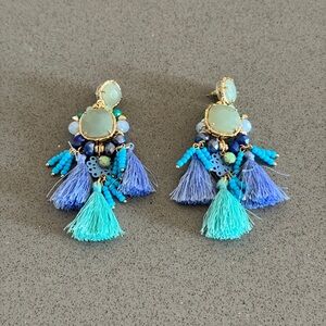 Lilly Pulitzer Waterside Tassel Earrings - Seasalt Blue